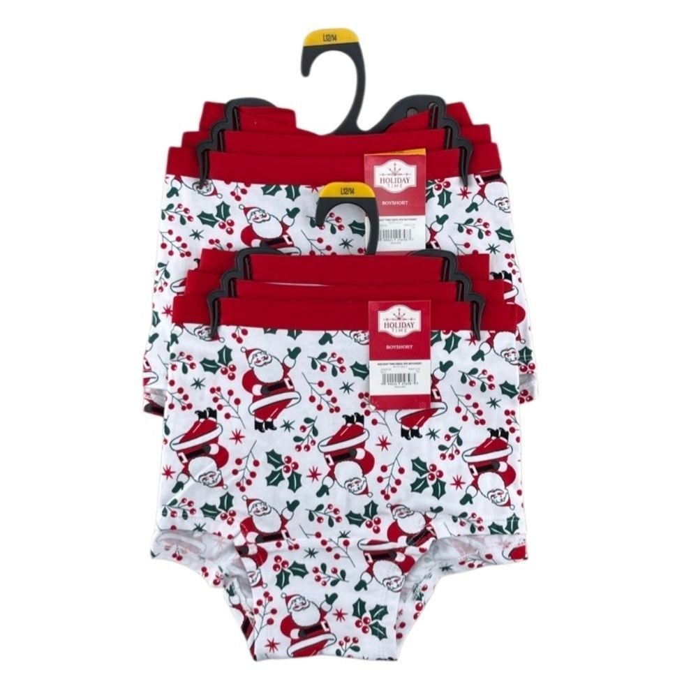 Women's Christmas Boyshort Panties Underwear 2, 3-Packs Size L